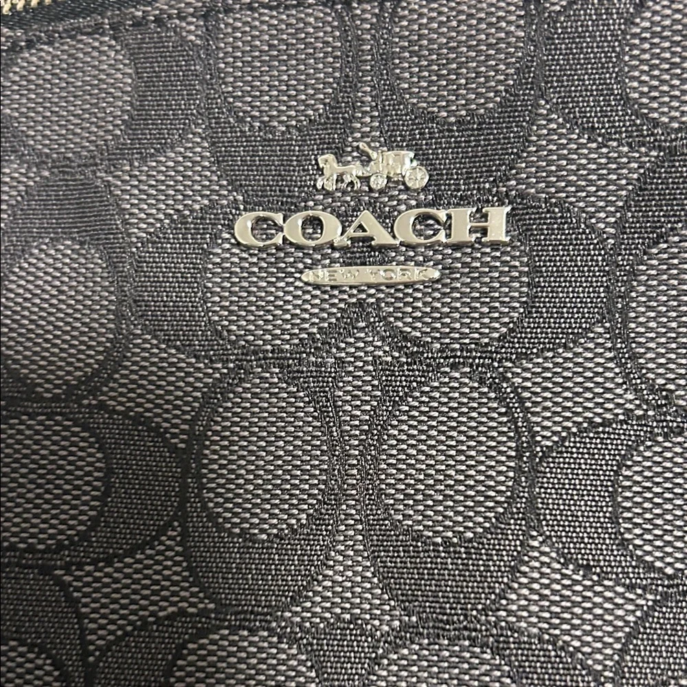 Coach Signature Black and Gray Crossbody Bag - Picture 2 of 8